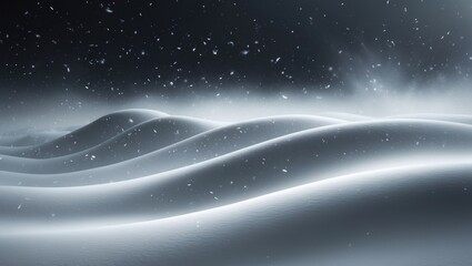 Wall Mural - Winter scenery featuring falling snow and a snowdrift in the background