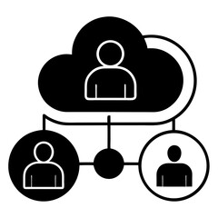 Wall Mural - social network concept features business people icons as a symbol of team communication on the web