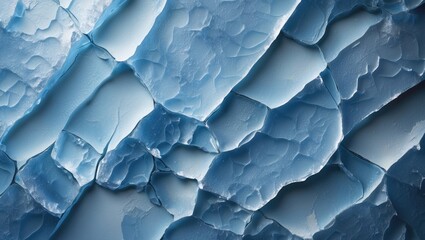 Poster - Abstract blue ice pattern with cracked texture background
