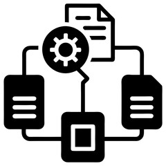 Wall Mural - cloud computing concept vector illustration with a round blue icon as a technology symbol for intern