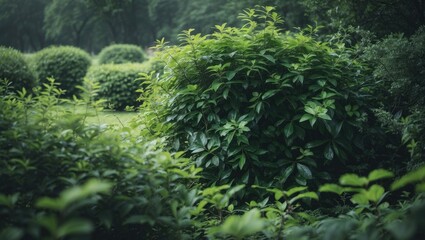 Aufkleber - Central bush within the park setting