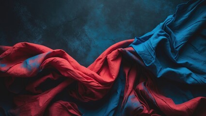 Poster - vibrant abstract fabric design with background and copy space