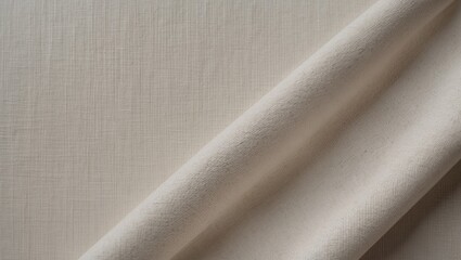 Poster - Canvas texture or background in white linen fabric