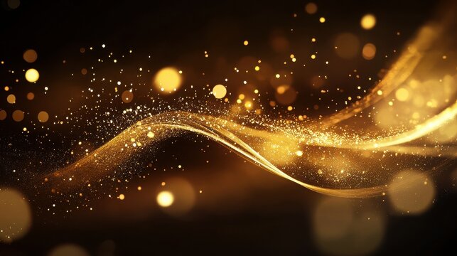 Radiant splash background with a moving glowing thread effect