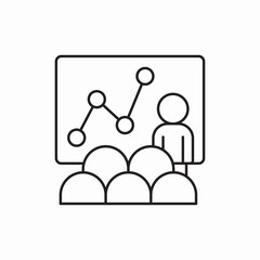 Poster - Data presentation audience analysis icon vector sign