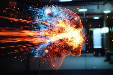 Poster - Exploring the intersection of technology and human consciousness through digital visualization