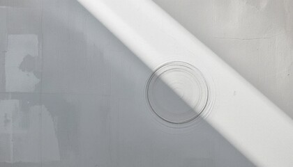 Poster - Dynamic shadow play on minimalist surface indoor studio abstract photography bright environment top-down view creative concept