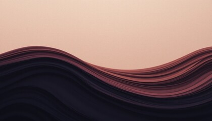 Poster - Fluid abstract waves evoking tranquility digital art serene environment soft color palette minimalist viewpoint