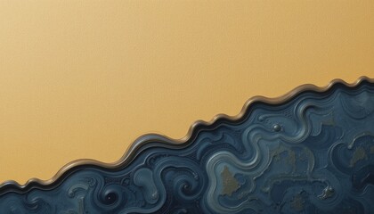 Poster - Abstract flowing waves surreal art digital artwork modern aesthetic top-down view creative expression