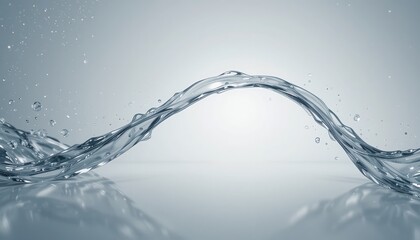 Poster - Dynamic water wave motion studio photography minimalist close-up fluidity and elegance