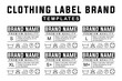 © OzanID - Editable Clothing Brand Neck Label Templates. Size Tags  with Fabric Composition, Wash Symbols, and Care Instructions. Vector Design for Fashion Branding