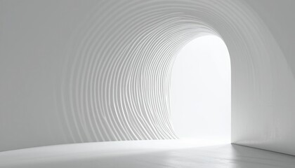Poster - Architectural tunnel design modern art space digital environment minimalist aesthetic perspective focus