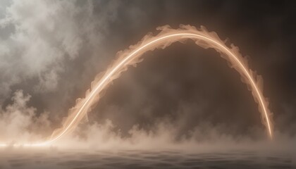 Poster - Dynamic energy arc abstract environment visual art ethereal atmosphere dramatic perspective conceptual representation