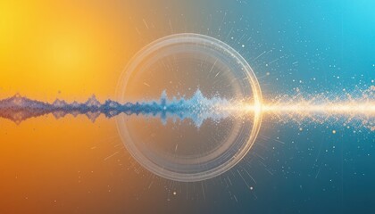 Poster - Dynamic sound wave visualization digital art abstract colorful background vibrant environment modern concept