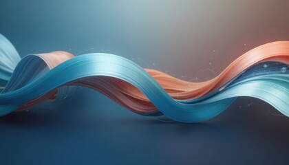 Poster - Dynamic flowing waves of colorful silk abstract art digital background creative design aesthetic viewpoint