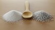 © Tika - Salt varieties with wooden spoon culinary ingredient photography