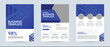 © annaspoka - business flyer brochure ad annual report document. editable vector empty template, white page document text information layout with corporate design blue texture.