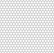 © Rustanto - Minimal graphene style hexagon grid pattern seamless. Ideal for backgrounds, tech, science, UI, and futuristic designs. Clean black lines on white, vector template.