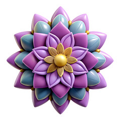 Poster - 3d rendering of stylized flower blossom