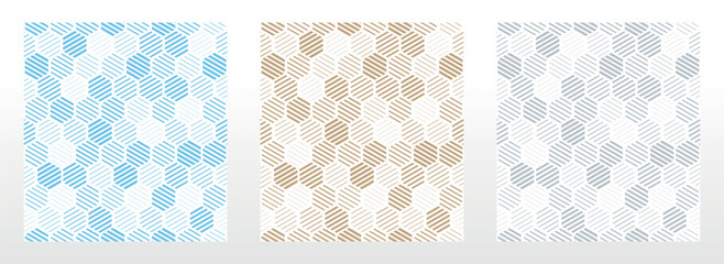 Fototapete - Set of abstract geometric patterns. Seamless vector backgrounds. Colored ornaments Graphic modern patterns Simple lattice graphic design