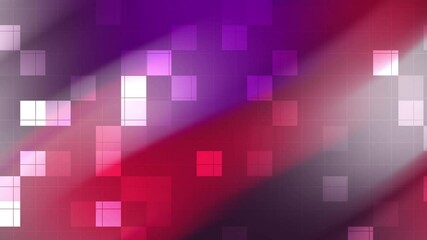 Poster - Abstract Geometric Background with Purple and Red Pixel Patterns and Soft Lighting
