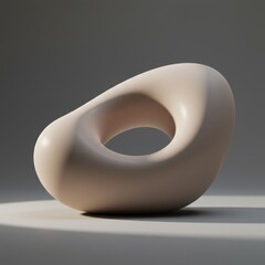 Poster - Abstract Beige Sculpture: A Study in Form and Light