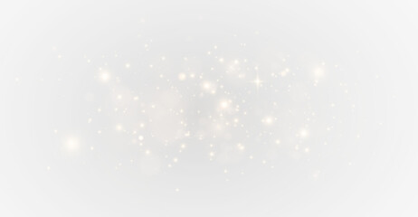 Wall Mural - png golden glitter and white flare shine with magic sparkle confetti on textured background, png lig