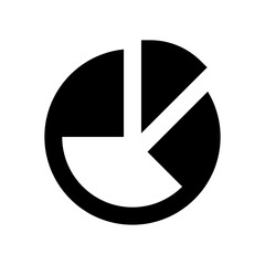 Poster - Pie Chart Icon: Minimalist graphic of a pie chart, representing data distribution. Perfectly conveys statistical information, analysis, or a breakdown of components.
