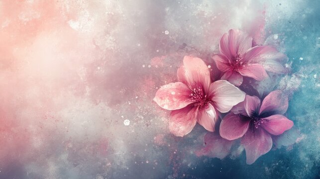 ink swirl bloom, pastel tone, background