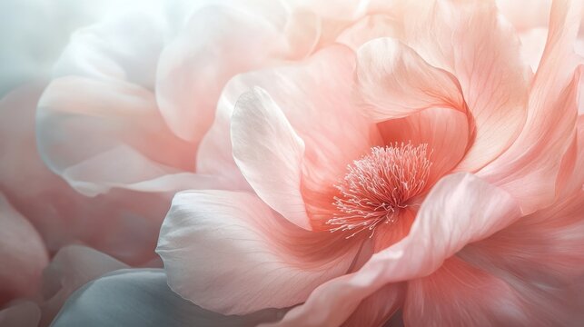 Blooming ink swirl element on a pastel tone backdrop