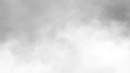 Fast flowing gray smoke watercolor, abstractly on a white background.