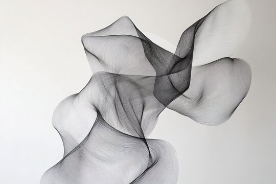 ink thread curve, dreamy shape, background