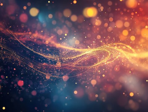 ink thread spin, dreamy flare, background