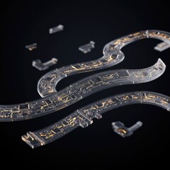 Poster - Abstract Circuit Board Design: Futuristic Technology Pathway of Innovation and Connectivity