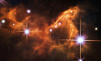 Wall Mural - Stunning view of stars in motion in deep space looking like distant galaxies made with Generative AI technology