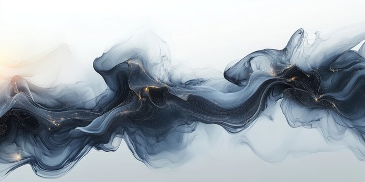 ink wave bloom, glowing haze, background