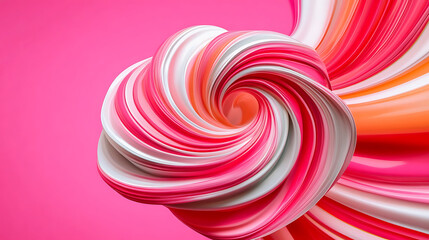 Poster - Colorful Swirling Design With Pink and White Hues Creating a Vibrant Abstract Pattern in a Bold Setting