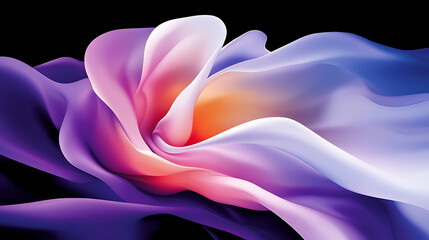Poster - Colorful Abstract Wave Design With Flowing Shapes and Vibrant Hues Showcasing Smooth Gradients and Dynamic Movement