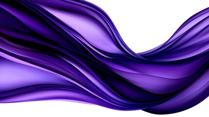 Poster - Flowing Purple Waves Create a Visually Striking Abstract Design on a White Background
