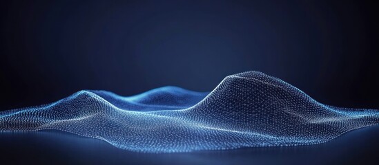 Poster - Abstract Blue Digital Landscape: A Mesmerizing Digital Art Piece