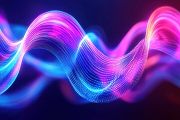 Aufkleber - Abstract neon wave