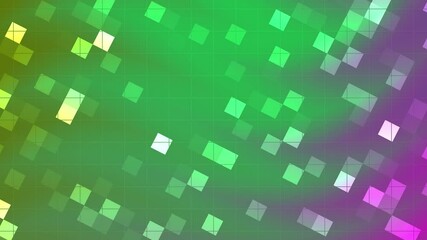 Poster - Colorful Abstract Geometric Pattern with Vibrant Green and Purple Gradients