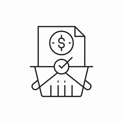 Poster - financial document icon vector sign