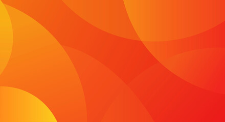 Wall Mural - Modern abstract circles overlap with light and shadow on an orange and yellow background. Abstract background. Copy space.