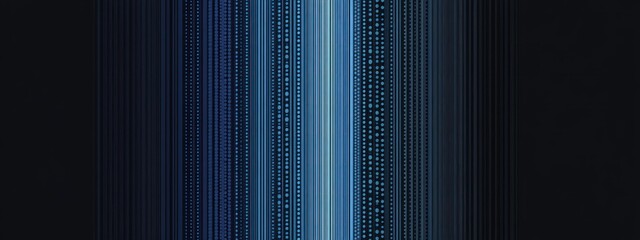 Fototapete - Abstract Blue Vertical Lines and Dots Pattern Digital Art Background