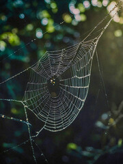 Wall Mural - Floating spider webs, representing interconnected thinking.