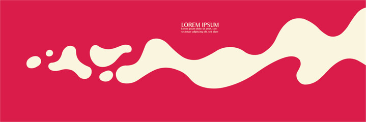 Wall Mural - Abstract pink background with creamy white flowing shape for modern design and creative concepts.