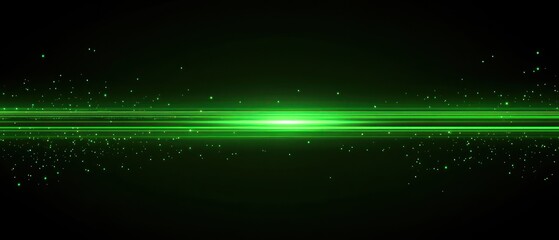 Poster - Abstract green light streaks background