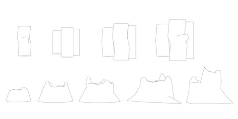 Poster - A series of wooden logs, each varying in size and shape. The logs are arranged in a row, with some being larger and others smaller. Scene is rustic and natural