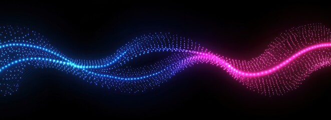 Aufkleber - Abstract Neon Wave: A Symphony of Light and Color